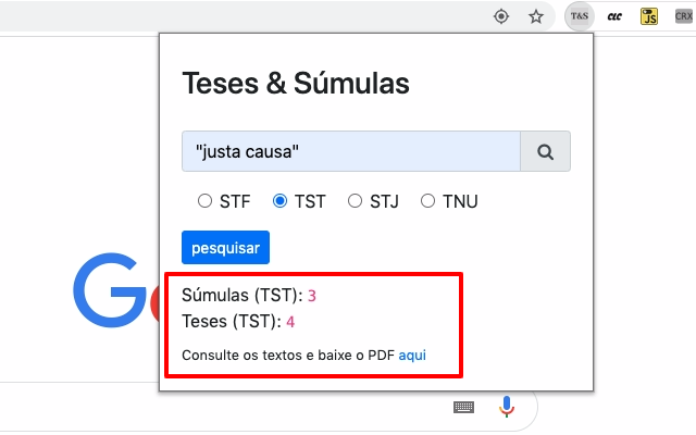 Teses e Súmulas截图3