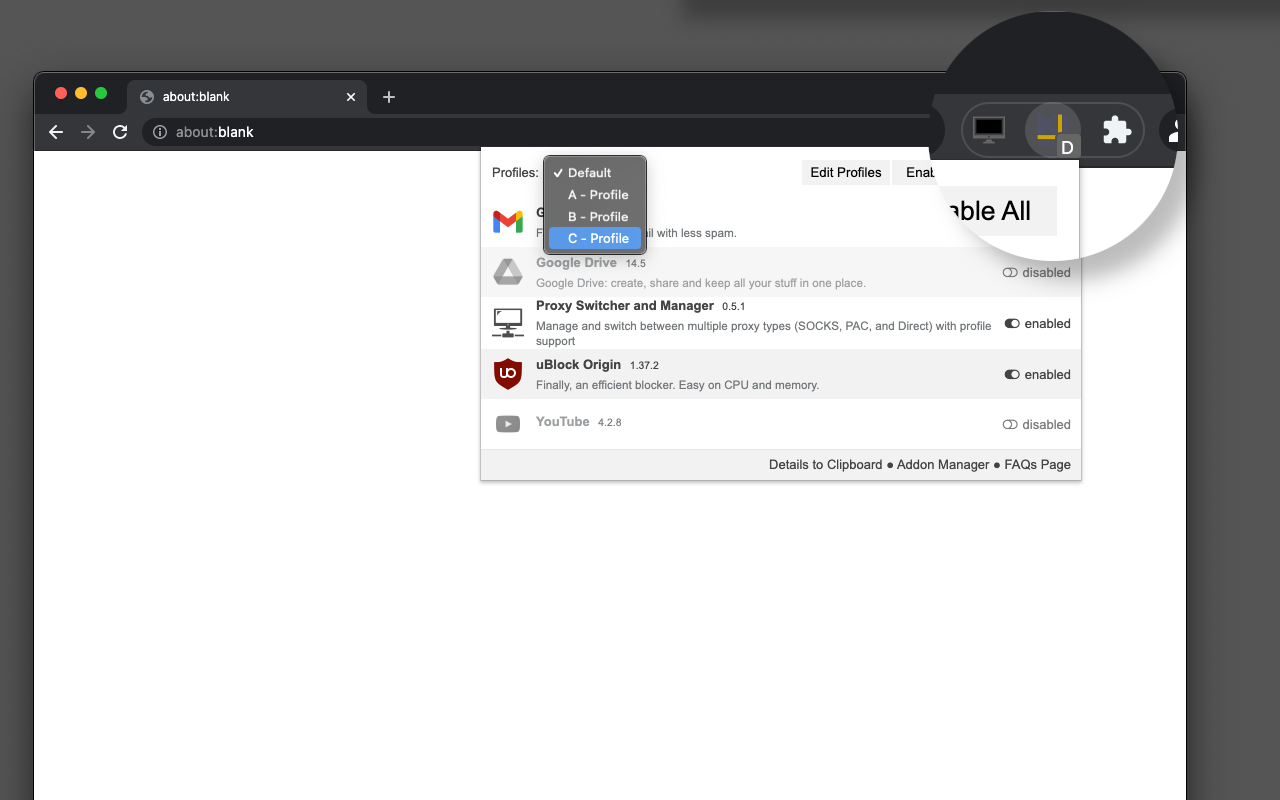 Extension Manager with Profiles截图1