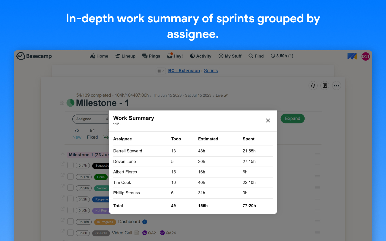 Time Tracker, Todo, Sprint Manager - Basecamp截图5