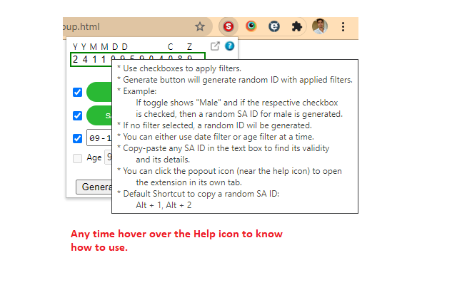 SA ID Generator - Apply Filters, Get Details截图1