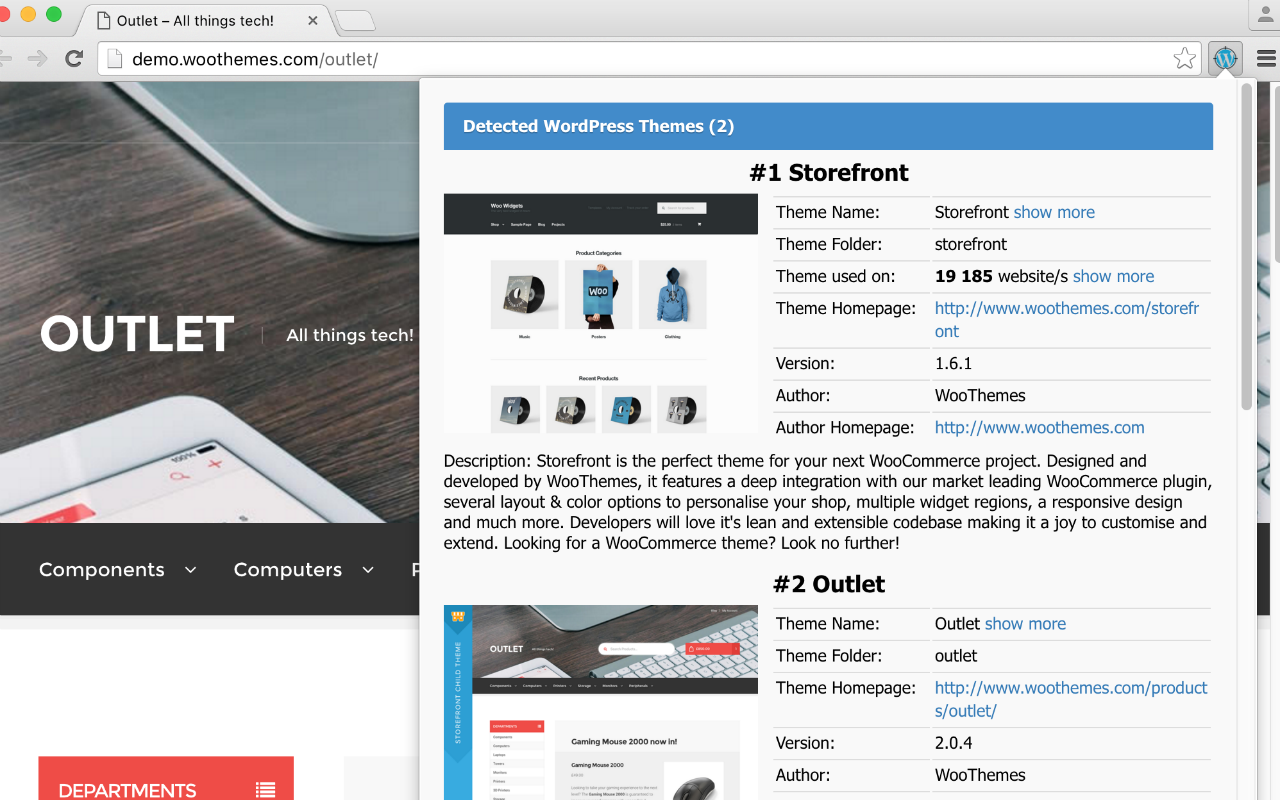 WordPress Theme Detector and Plugin Detector截图3