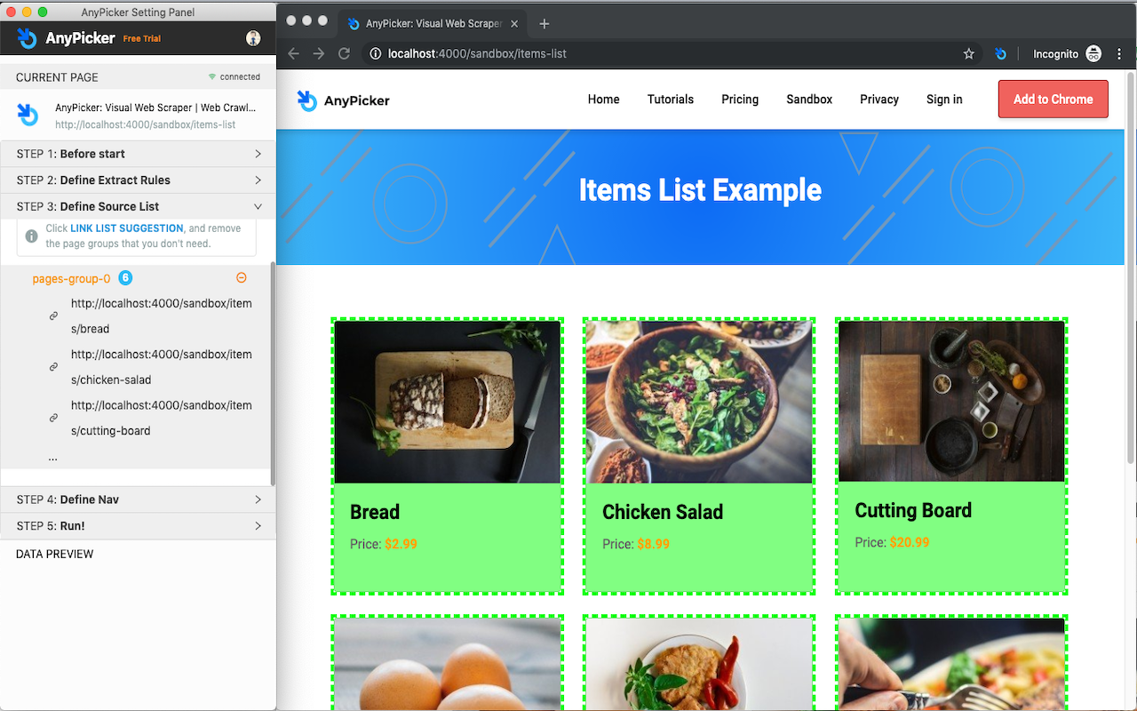 AnyPicker - A.I. powered No Code Web Scraper截图1