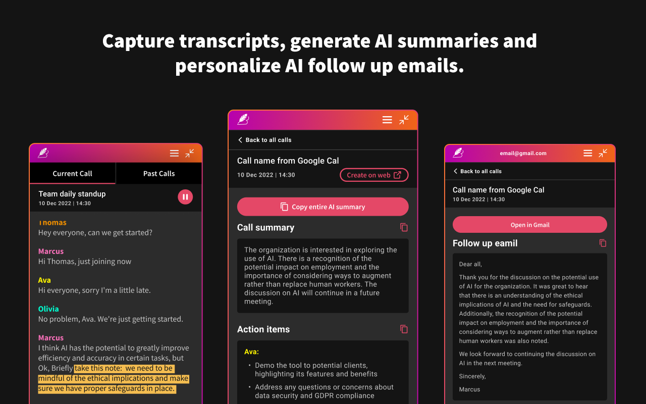 Briefly: AI meeting summary & email follow up截图3