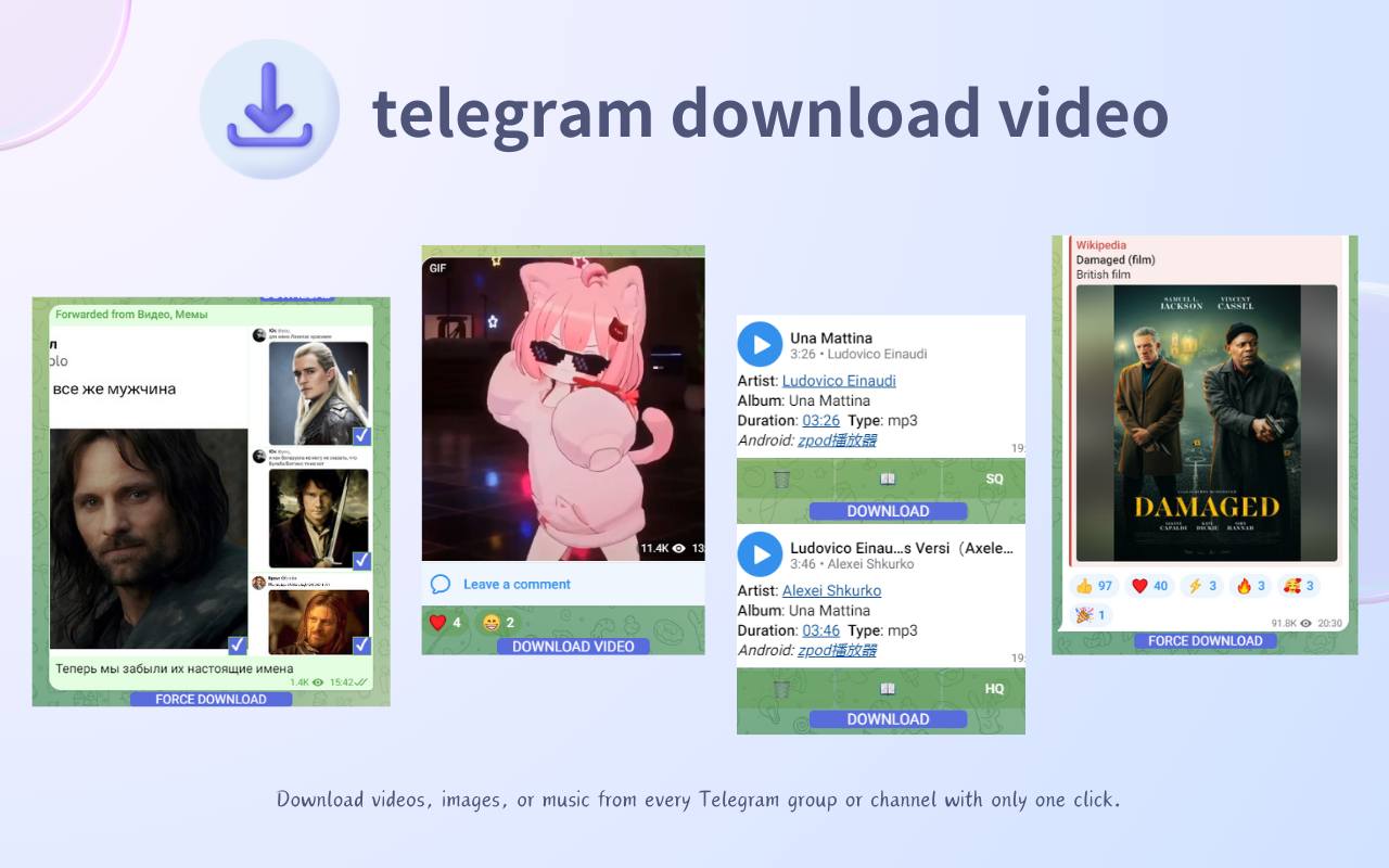 VideoTG - Download Telegram Video - Telegram批量下载工具,电报视频下载器截图1