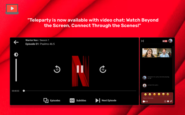Teleparty is now available with video chat截图2