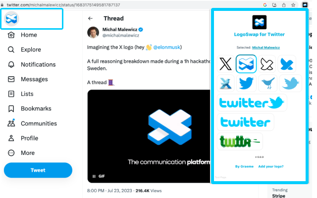 LogoSwap: Twitter X Logo Changer截图2