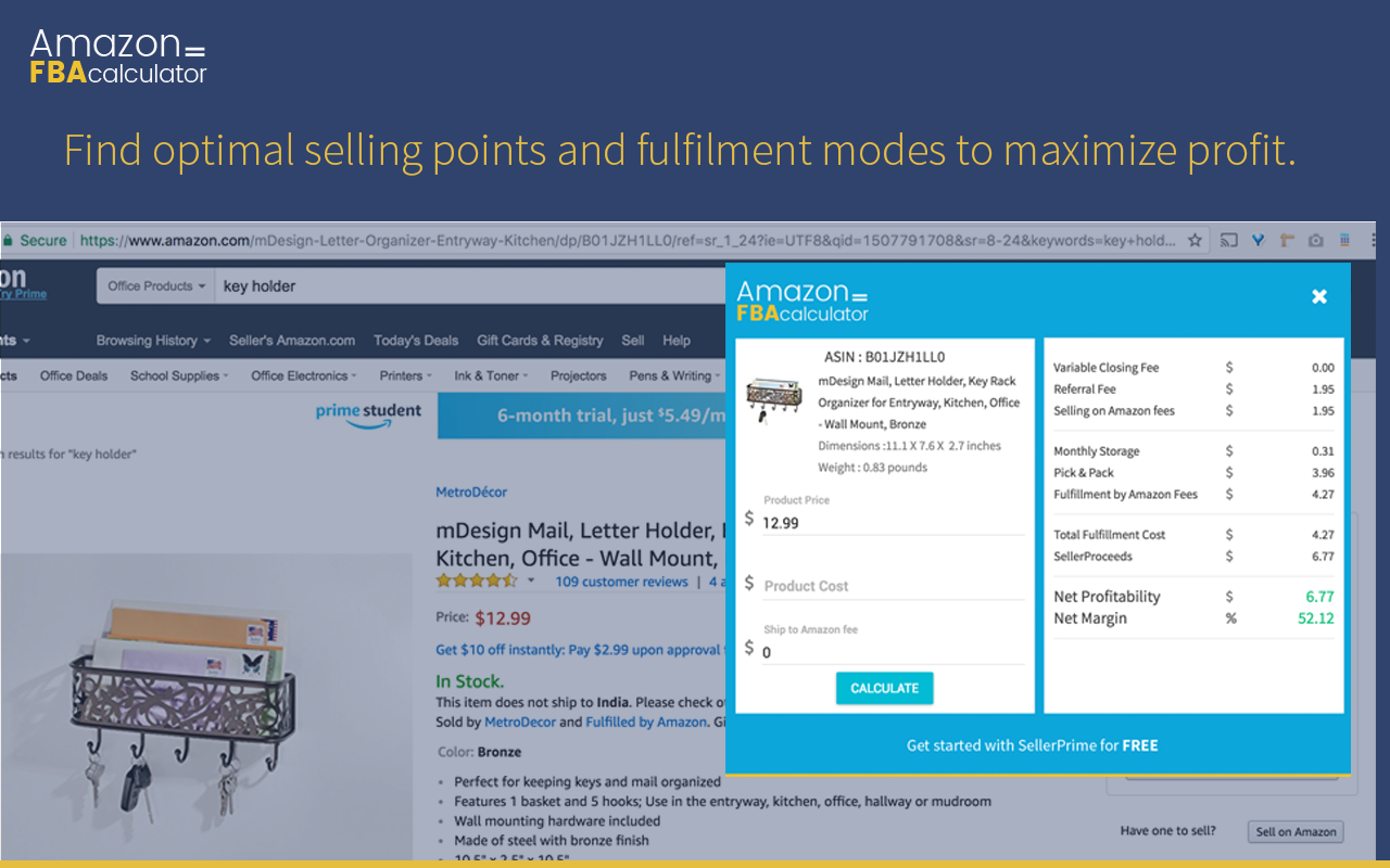 FBA calculator for Amazon Sellers : SellerApp截图1