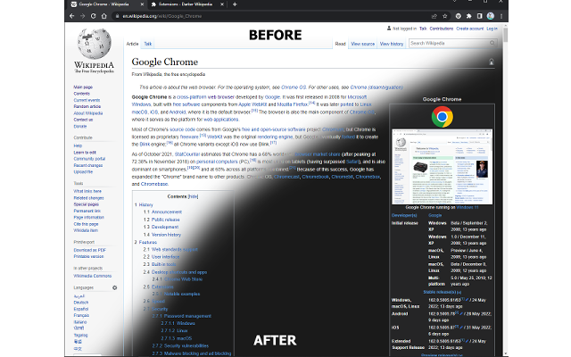 Dark/Night Mode For Wikipedia截图3