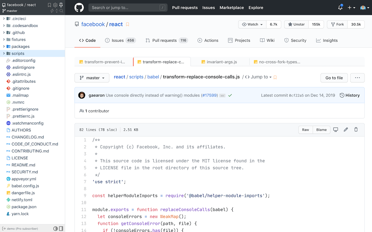 Octotree - GitHub code tree截图2