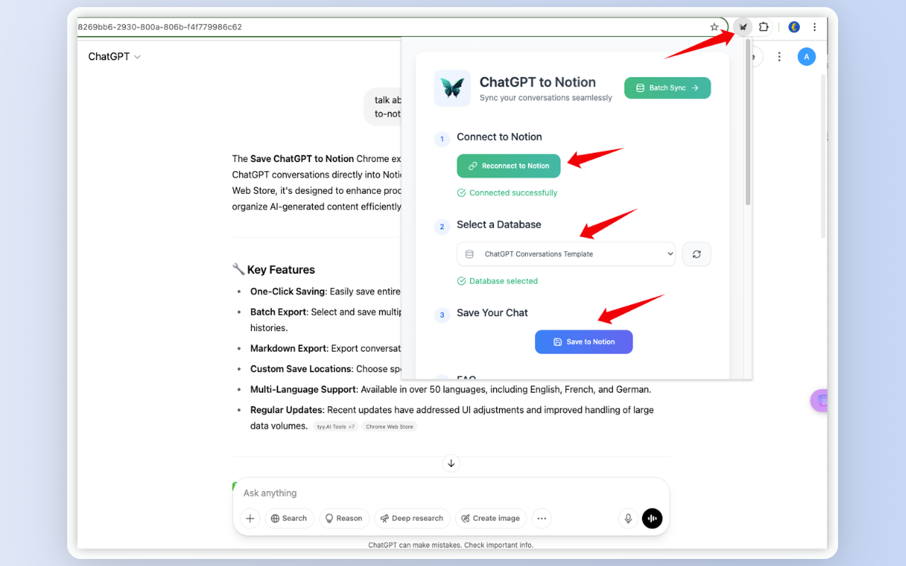 保存 ChatGPT 到 Notion截图3