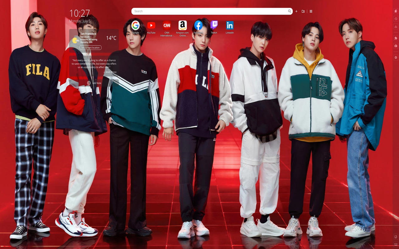 BTS Bangtan Boys 2021 New Tab截图3