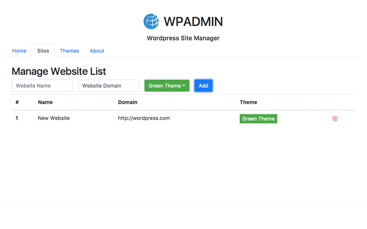 WPADMIN : Wordpress Site Manager截图1