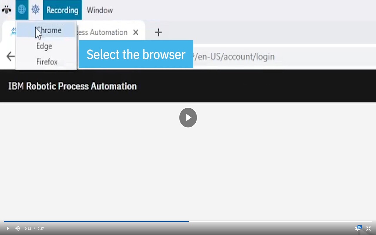 IBM RPA Web Recorder截图3