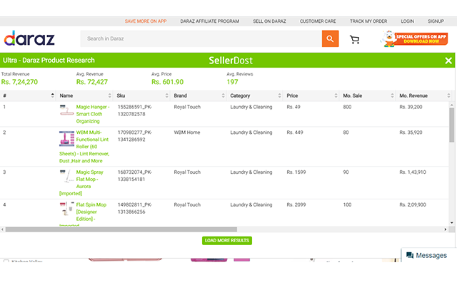 SellerDost - Free Daraz Product Hunting Tool截图1