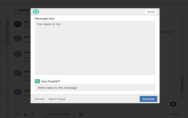 Chat GPT Reply截图1