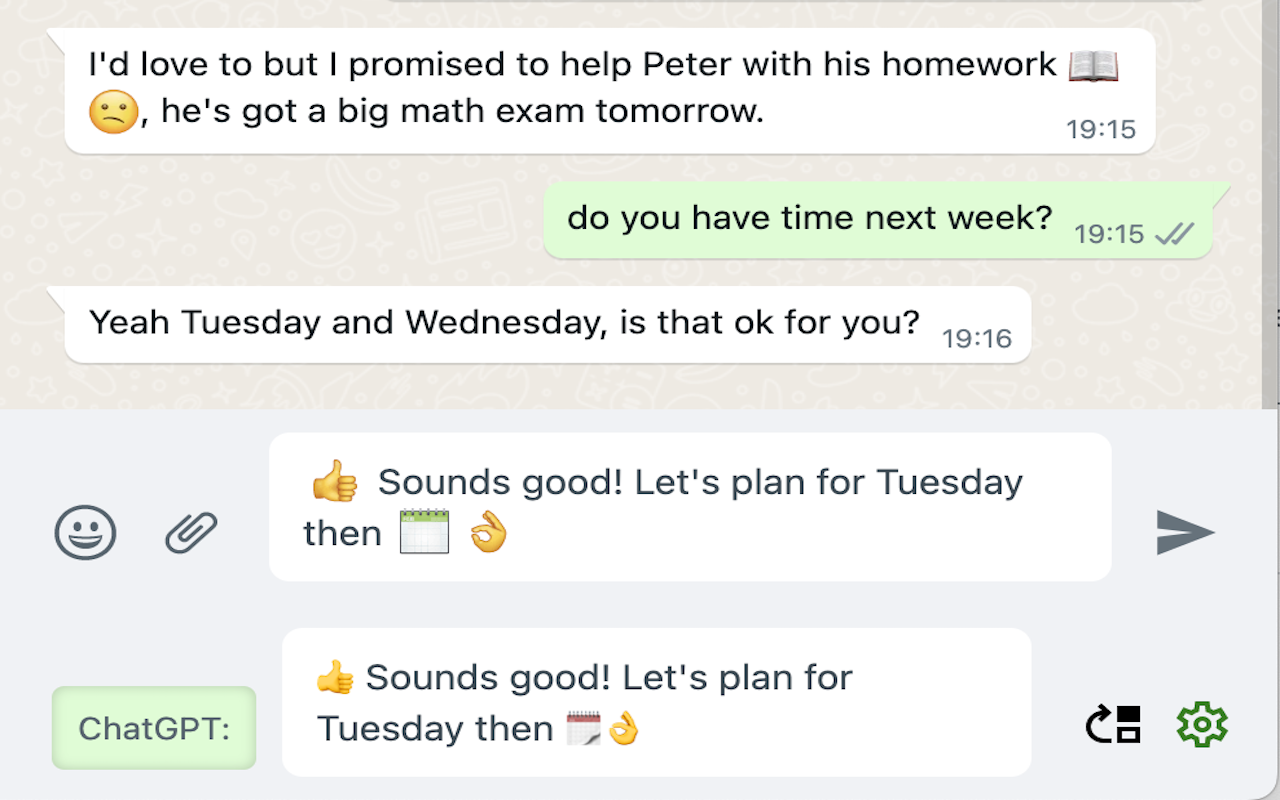 ChatGPT answers for WhatsApp™ web截图2