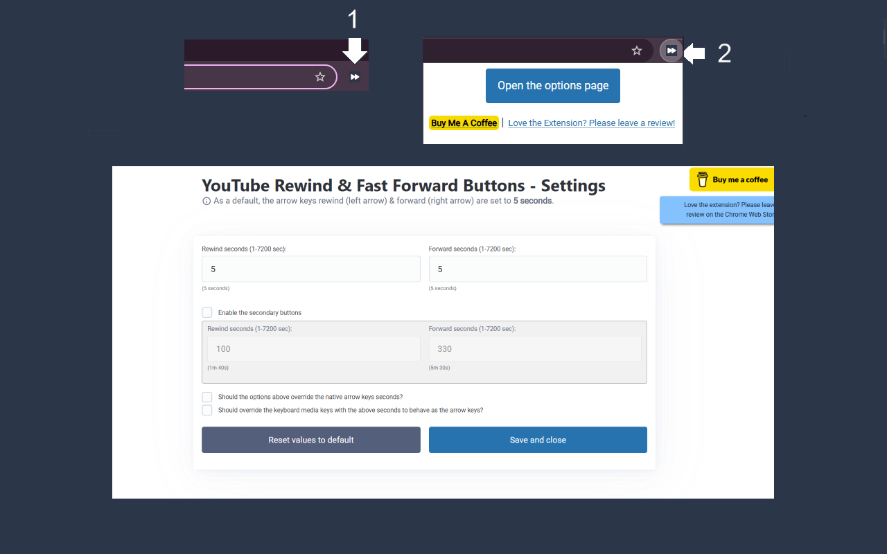 YouTube Rewind & Fast Forward Buttons截图2