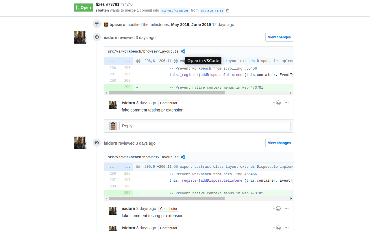 Open GitHub in IDE截图2