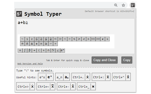 Symbol Typer - Write Math and Symbols Easily截图1