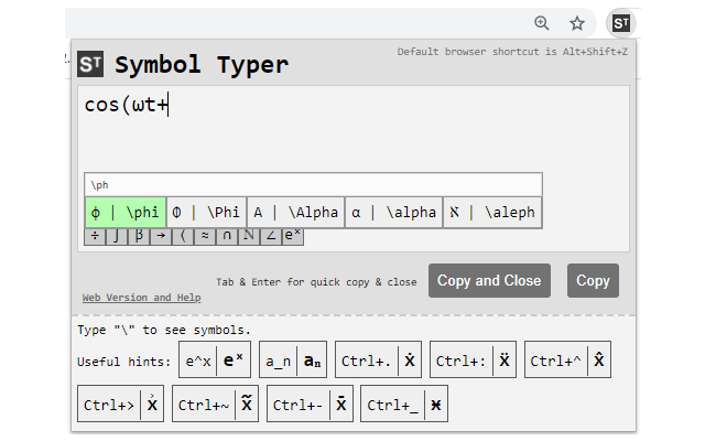 Symbol Typer - Write Math and Symbols Easily截图3