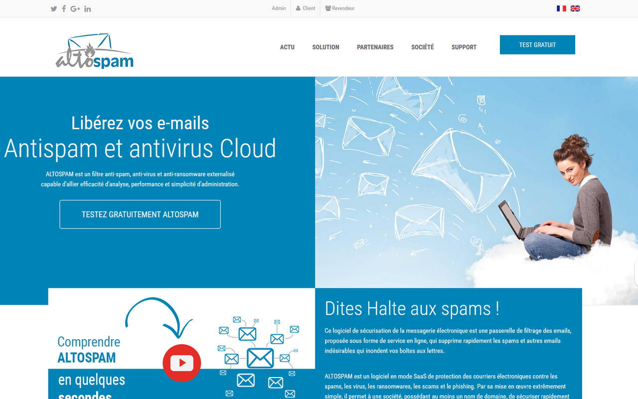 Logiciel antispam antivirus Altospam截图1