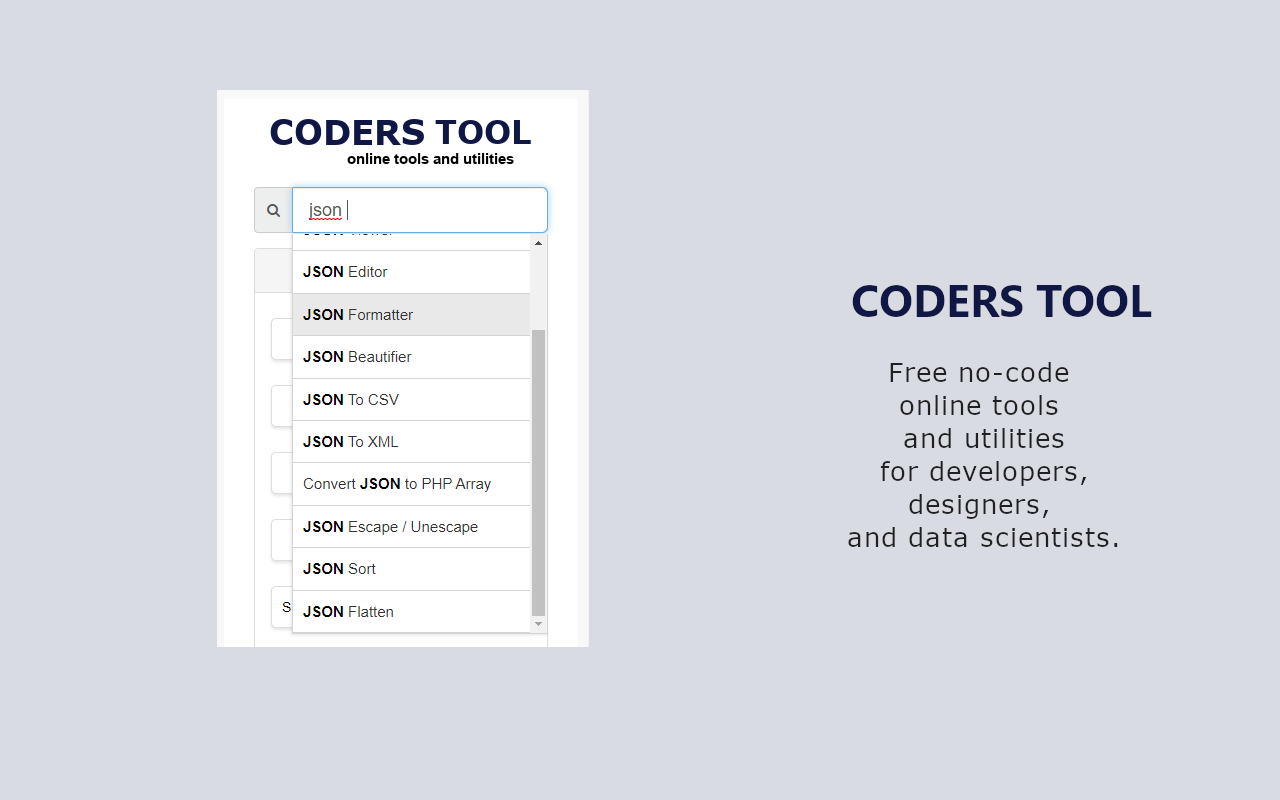 Coderstool – Online Code Formatter, Converter & Developer Tools截图1
