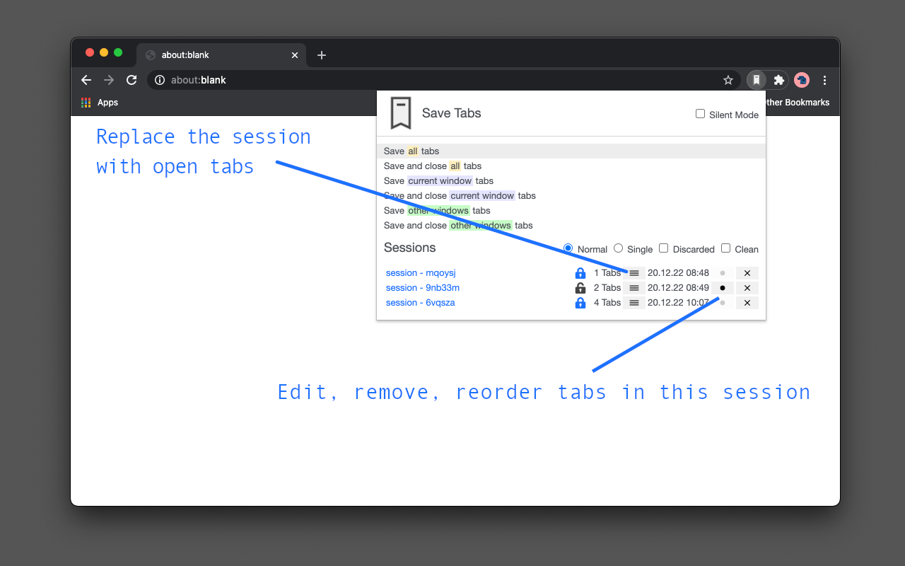 Save Tabs - Browser Session Manager截图2