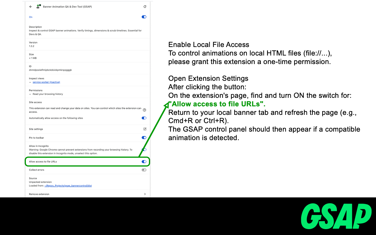 Banner Animation QA & Dev Tool (GSAP)截图1