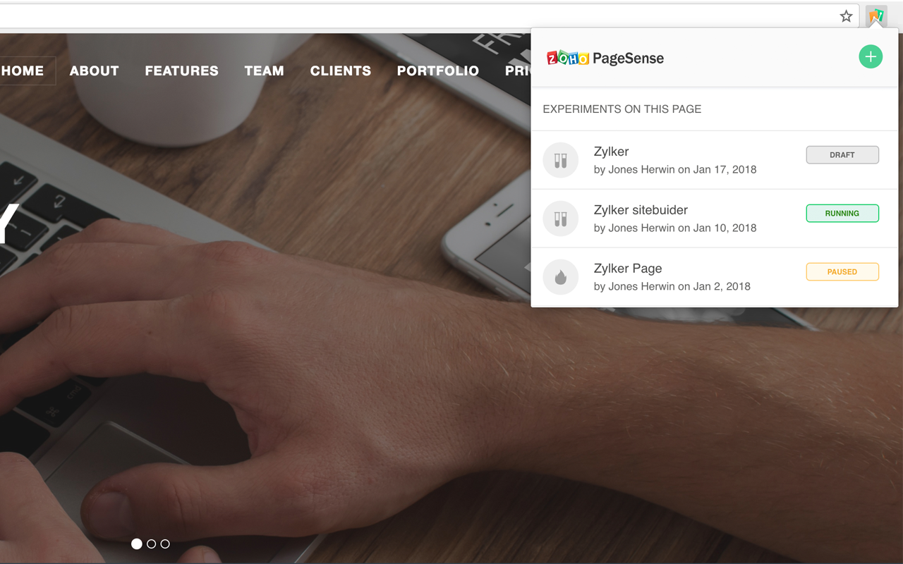 Zoho PageSense截图2