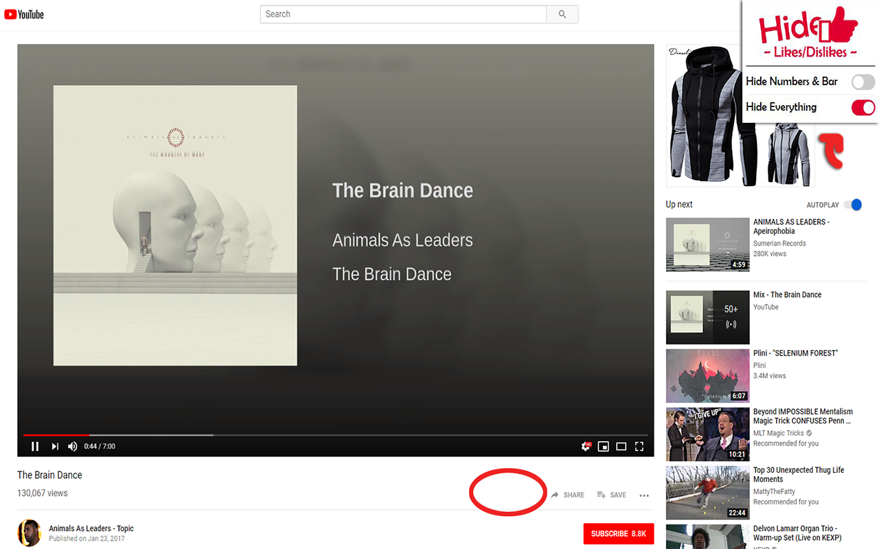 Hide Youtube Likes/Dislikes截图1