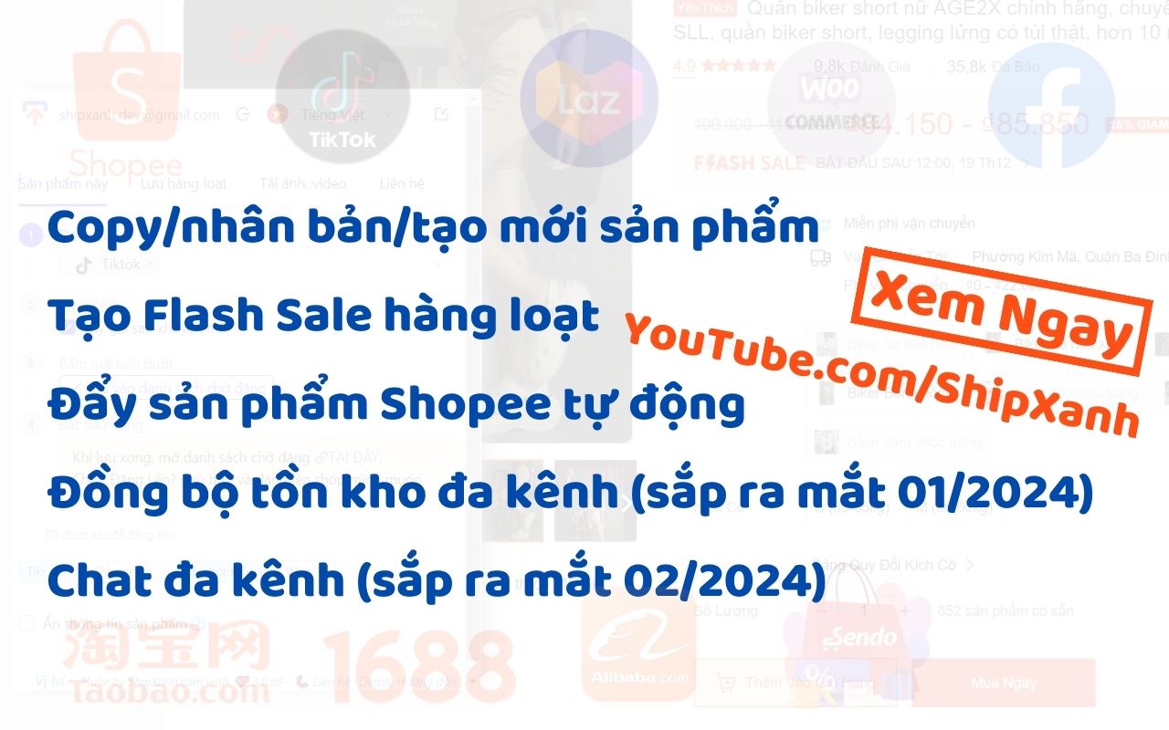 ShipXanh 复制列表、克隆商店、显示电子商务费用、月销售额截图2