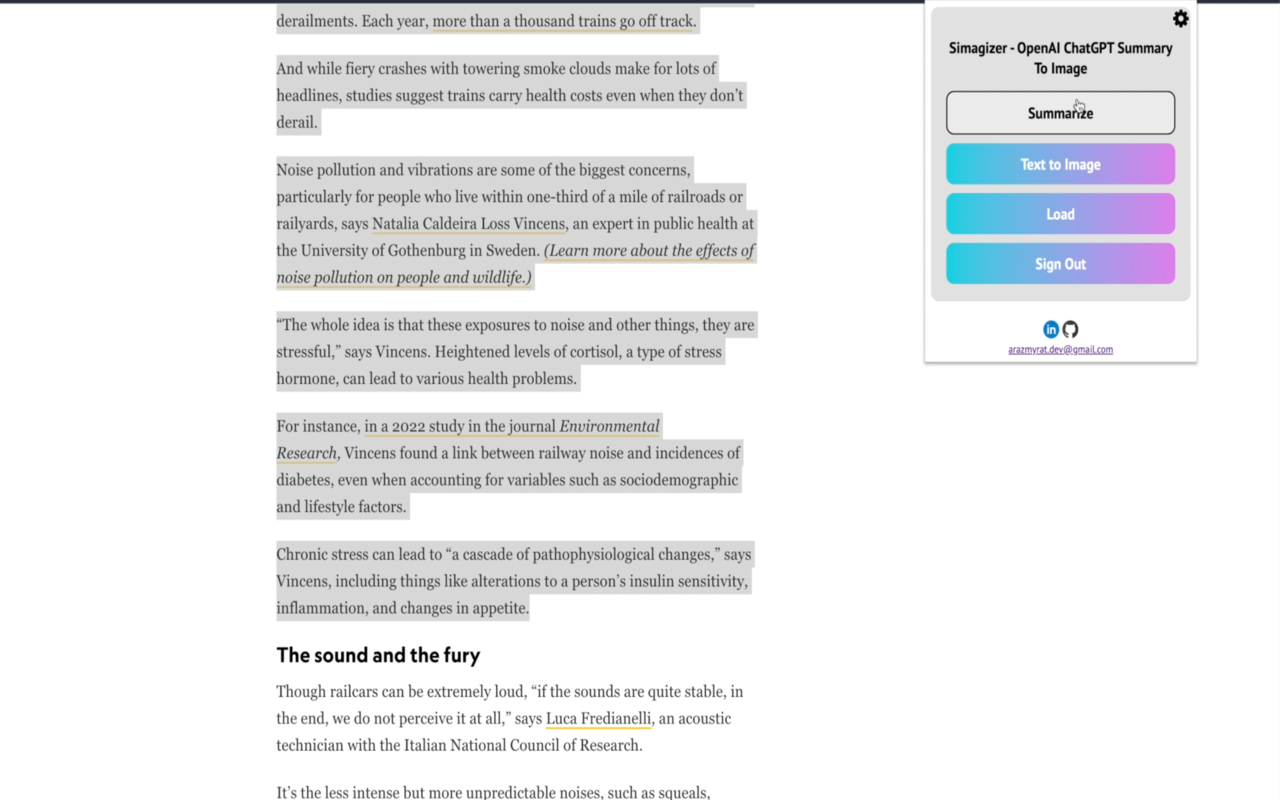 Simagizer - OpenAI ChatGPT Summary To Image截图3