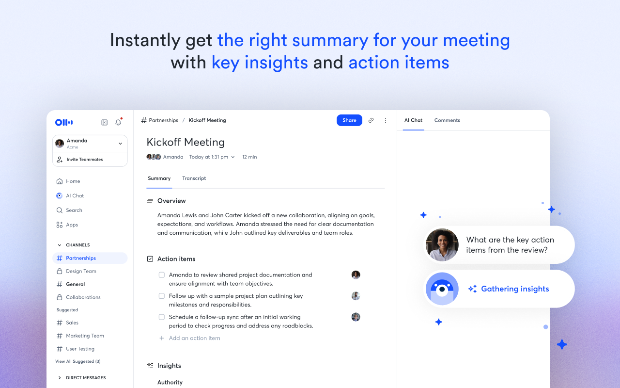Otter.ai: Record & Transcribe Meetings - Google Meet & Web Audio截图1