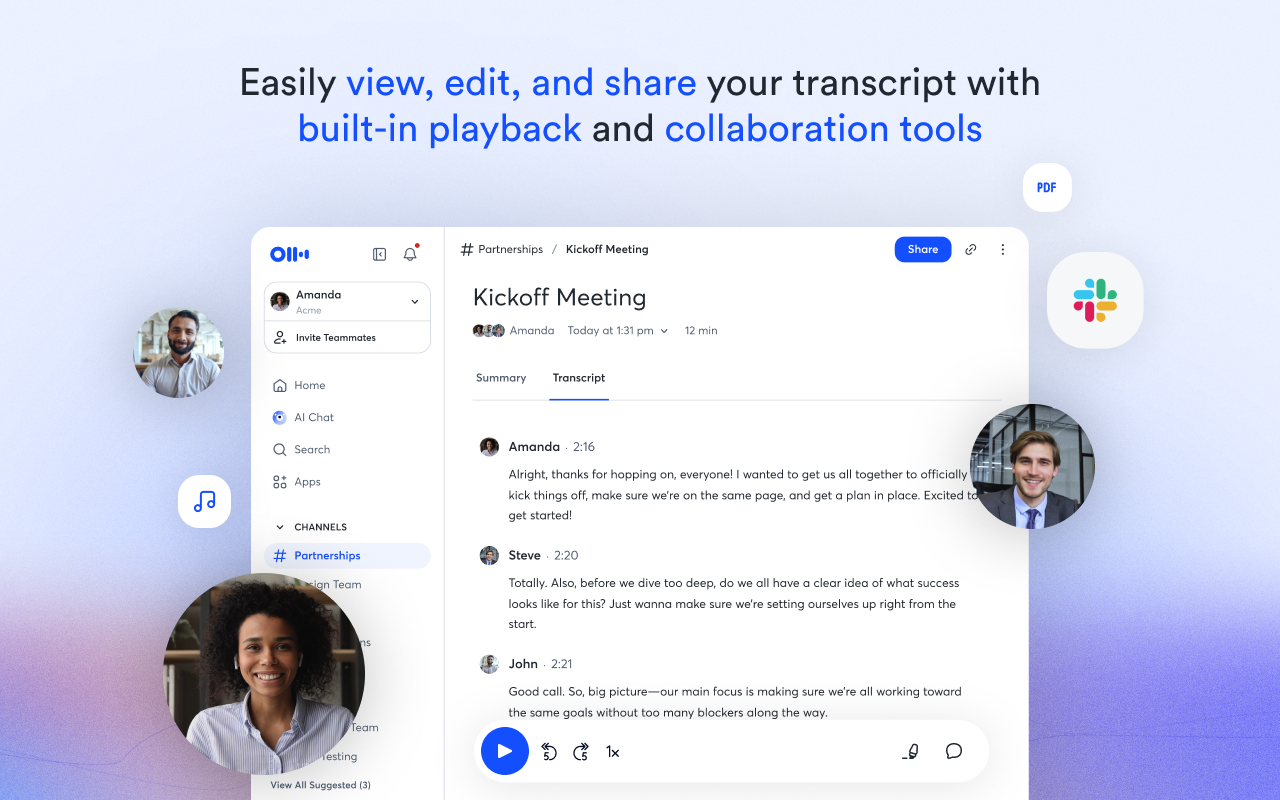 Otter.ai: Record & Transcribe Meetings - Google Meet & Web Audio截图5