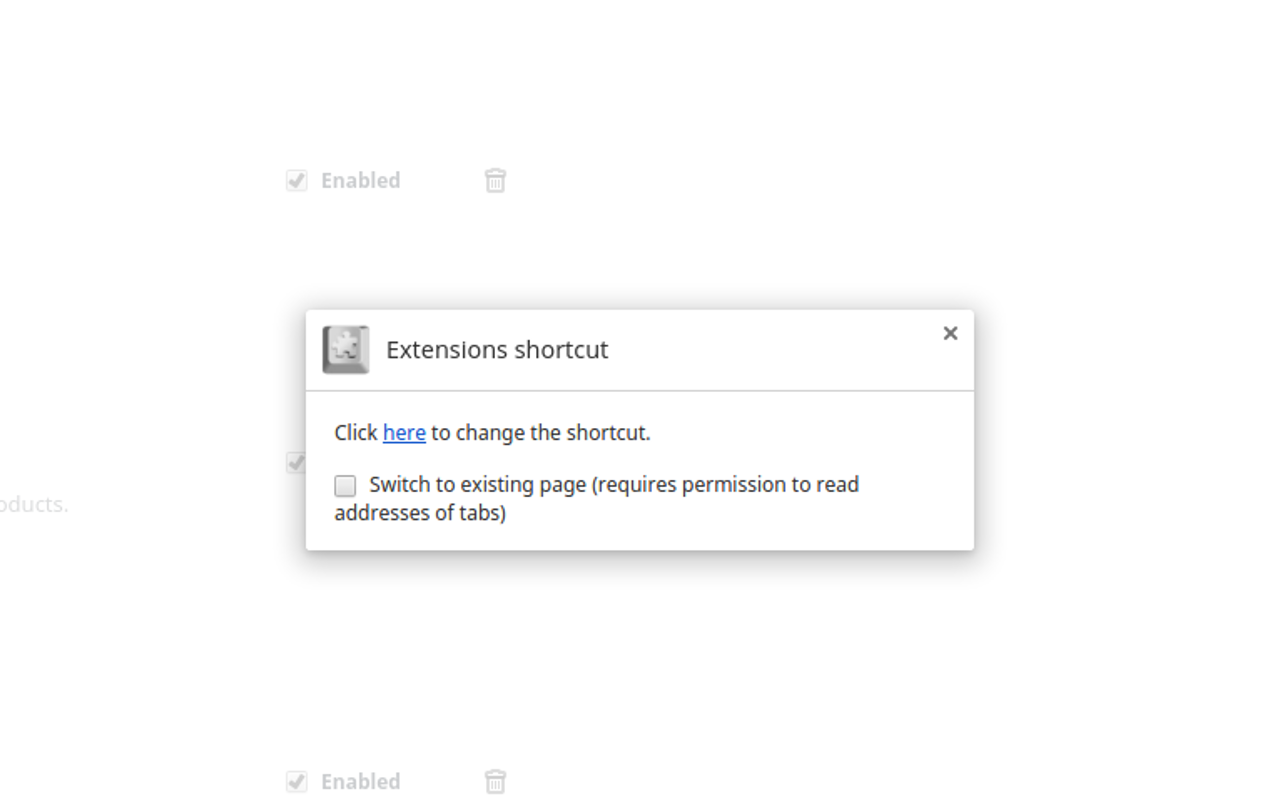 Extensions shortcut截图2