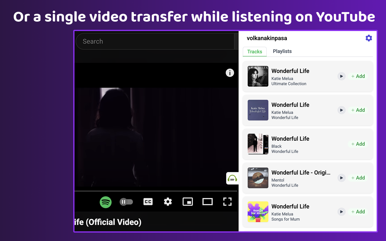 YouTube to Spotify with Paradify截图2