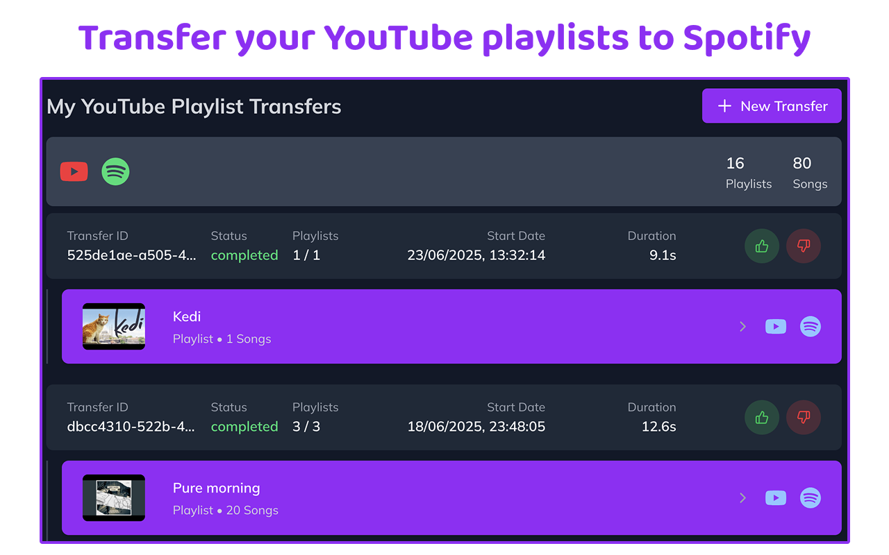 YouTube to Spotify with Paradify截图4