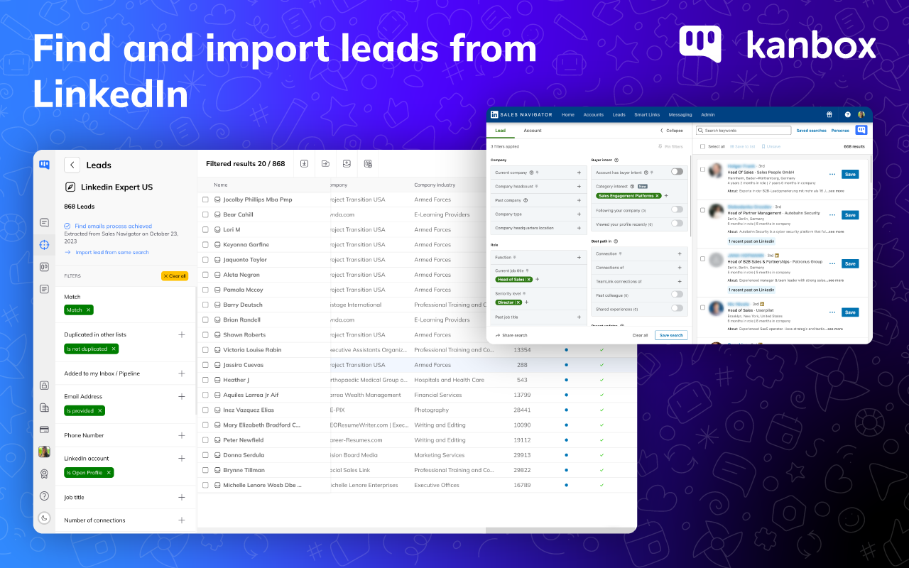Kanbox, Linkedin Automation and CRM截图2
