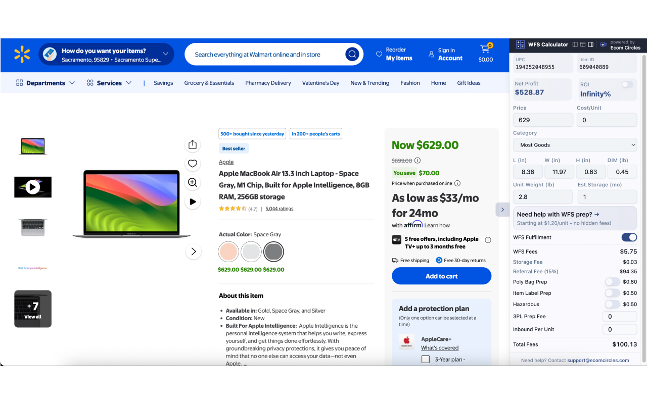 Walmart WFS Profit Calculator截图1