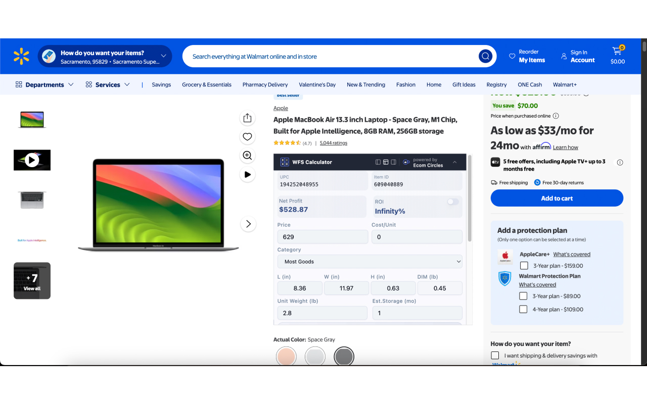 Walmart WFS Profit Calculator截图3