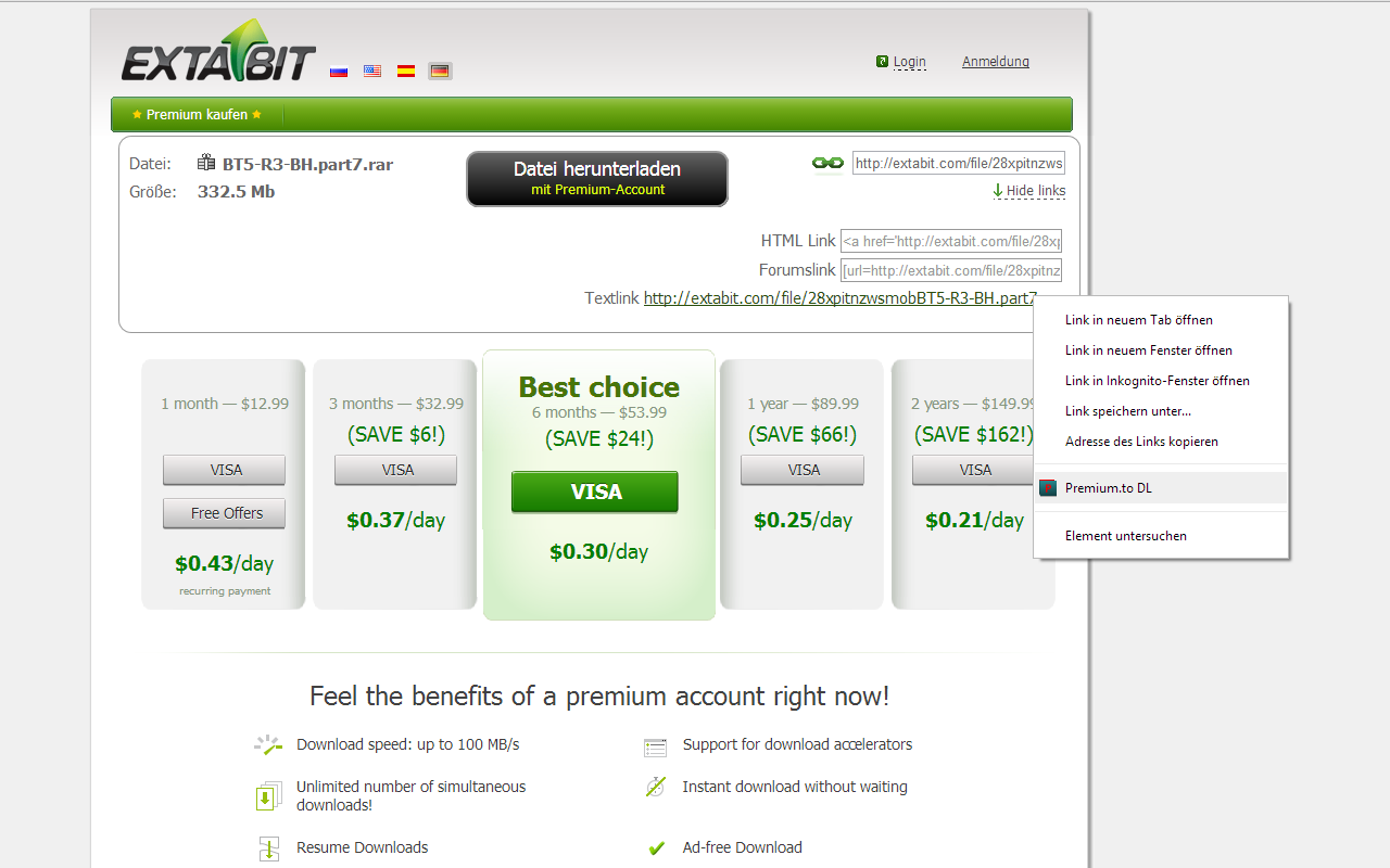 Premium.to Linkload截图2