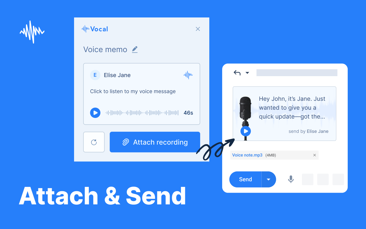 Vocal: Send voice notes in Gmail截图5