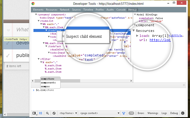Atma.js DevTool截图1