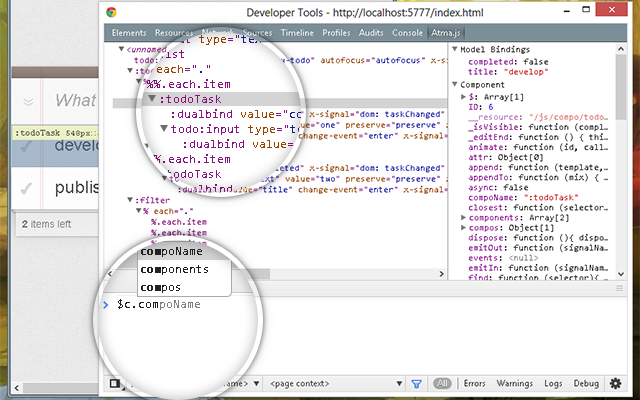 Atma.js DevTool截图2