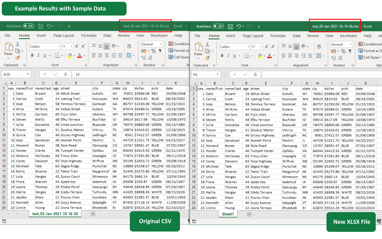Auto-Convert CSV to XLSX截图1