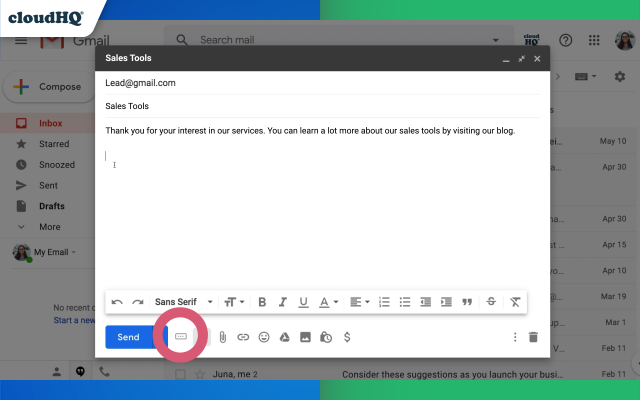 Gmail Button by cloudHQ截图4