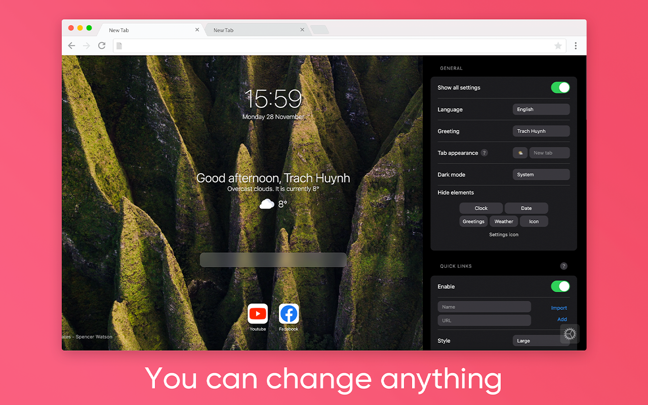 TabX · 极简首页截图1