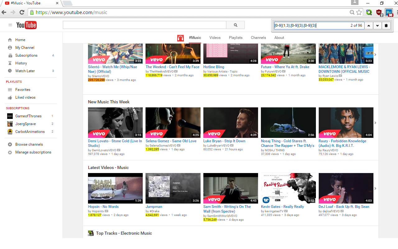 Chrome Regex Search截图3