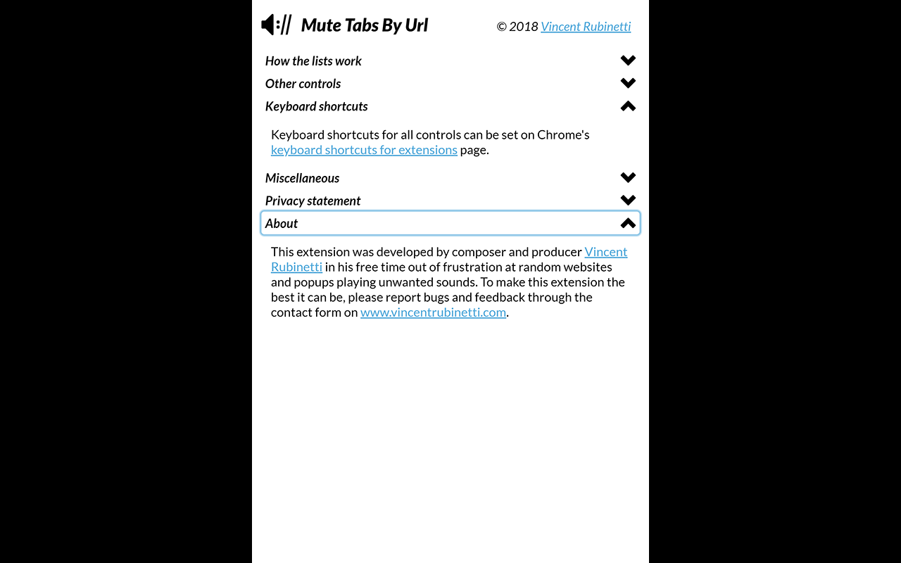Mute Tabs By Url截图1