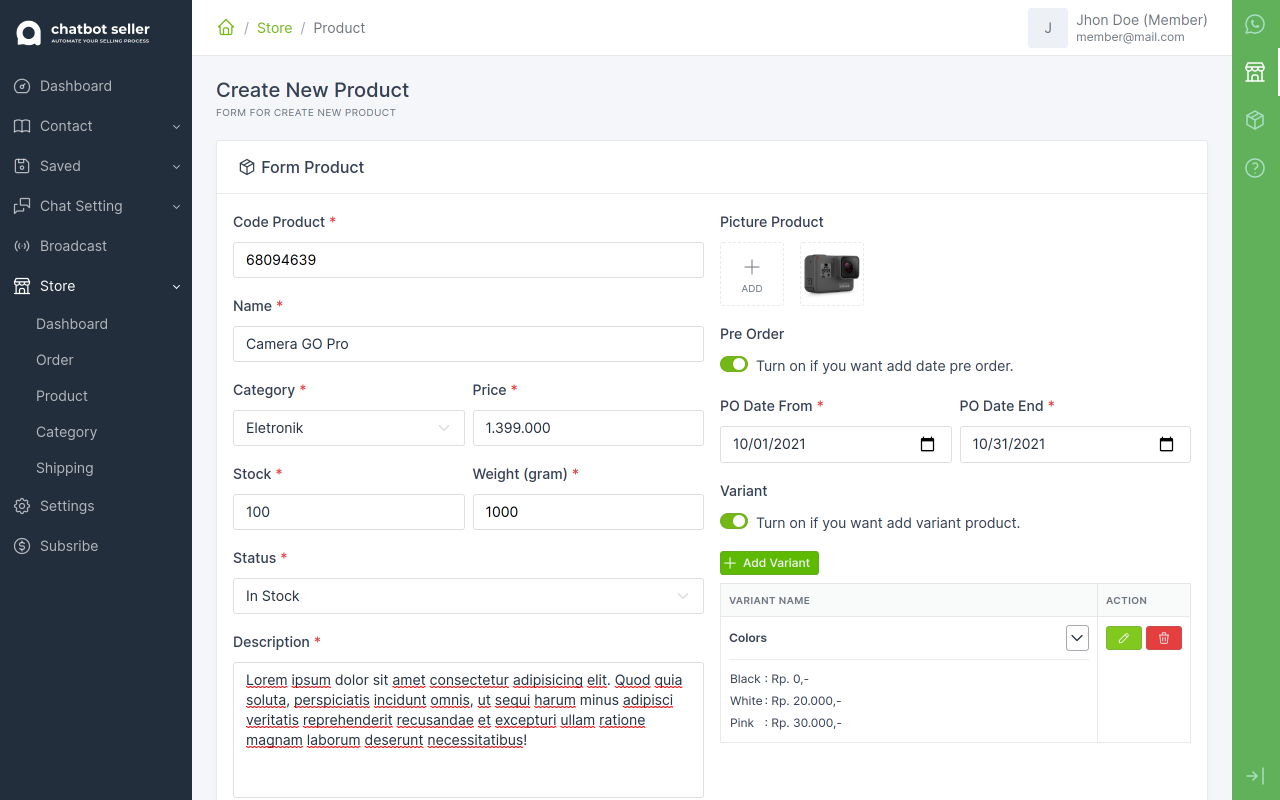 Chatbotseller - Ecommerce Store Automation截图3